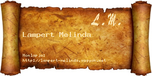 Lampert Melinda névjegykártya